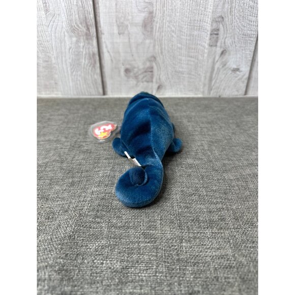 Vintage 1997 Ty Beanie Baby Rainbow Dark Blue Plush Collectible Stuffed Animal - Picture 4 of 8